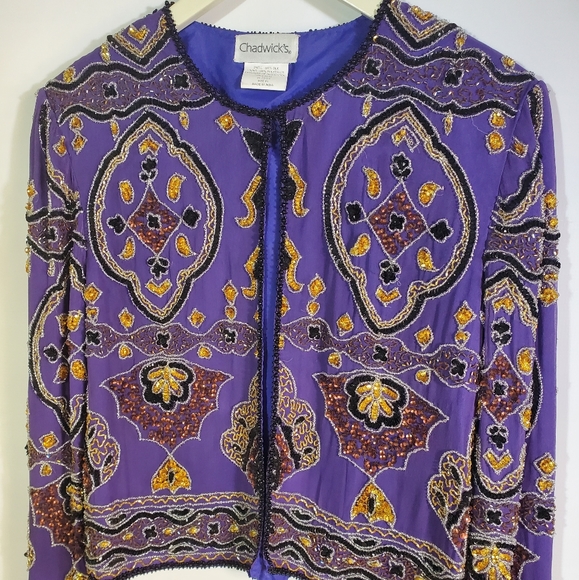 🚫SOLD🚫Chadwicks Sequin Jacket - Picture 7 of 10